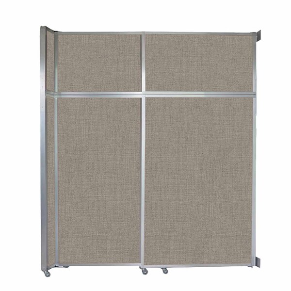 Operable Wall Sliding Room Divider 6'10" x 8'5-1/4" Warm Pebble Fabric